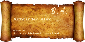 Buchbinder Alex névjegykártya